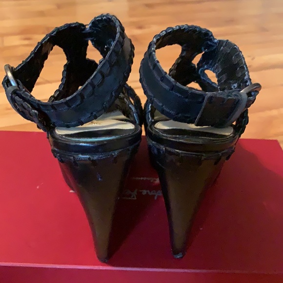 Max Studio Flyaway Wedge Sandals Black 8.5 - Picture 3 of 9